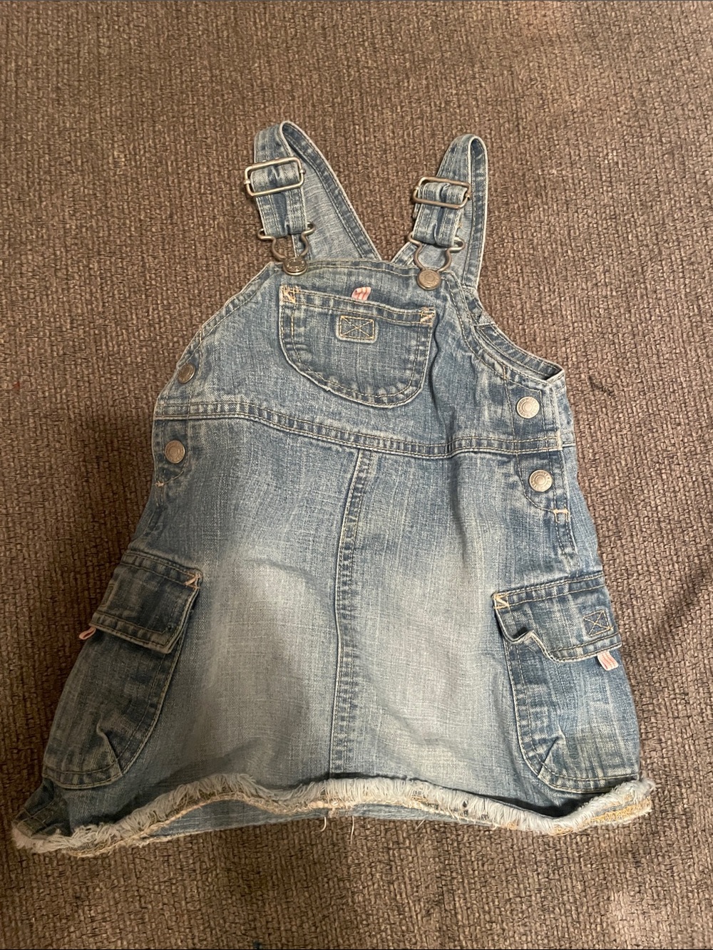 Old Navy Light Blue Denim Overall Dress for Kids
